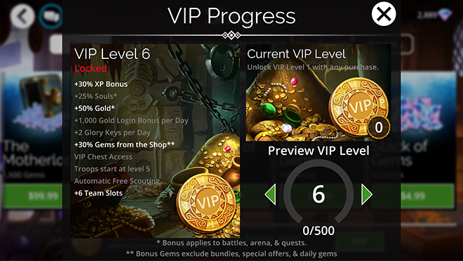 Vip Levels And How They Work Gems Of War Support