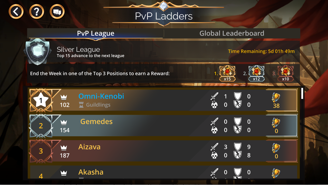 PVP Leaderboard